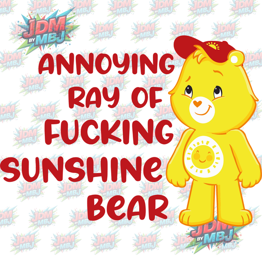 Iron On - CareBear (Annoying Ray of...)  DTF 20cm