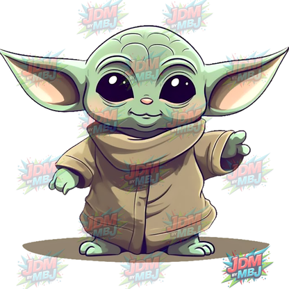 Vinilo termoadhesivo Baby Yoda DTF de 25 cm