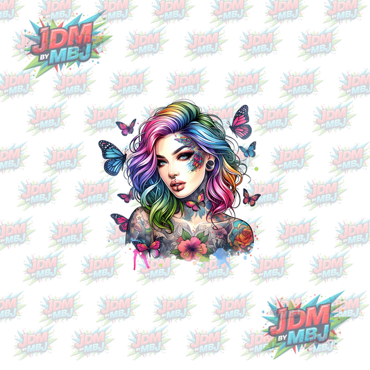 Iron On - Tattoo Girl DTF
