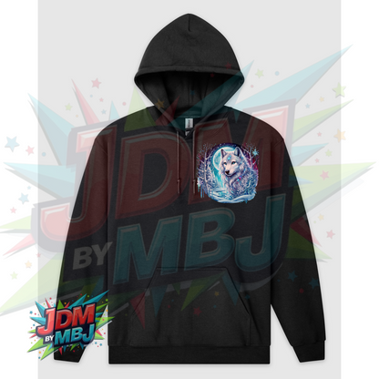 Lobos Místicos DTF Impreso en Sudaderas Gildan