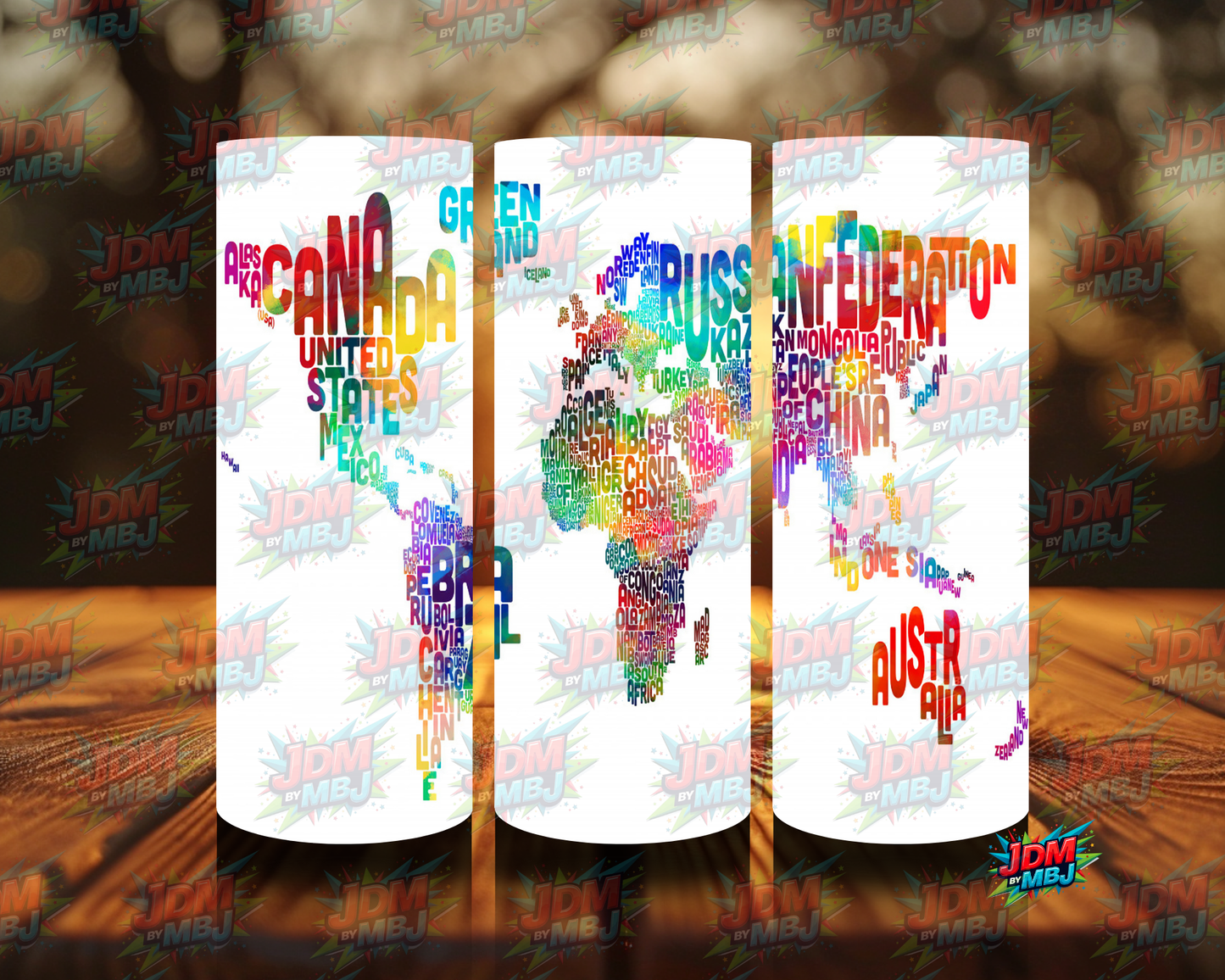 Inspired by World Maps Sublimation Prints