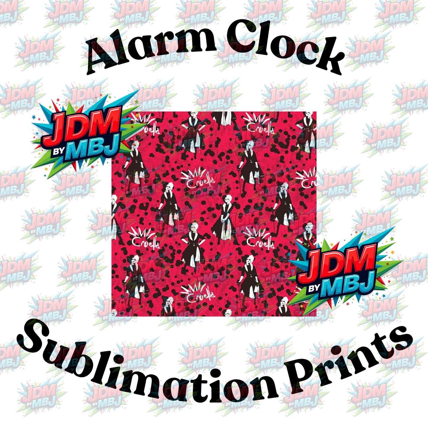 Inspired by 101 Dalmatian Alarm Clock Sublimation Prints