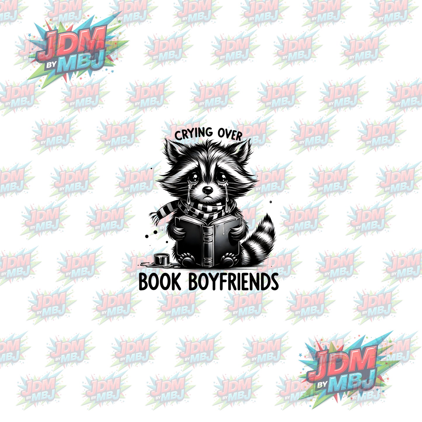 Iron On - Crying Over Book Boyfriend "Fox" DTF 20cm