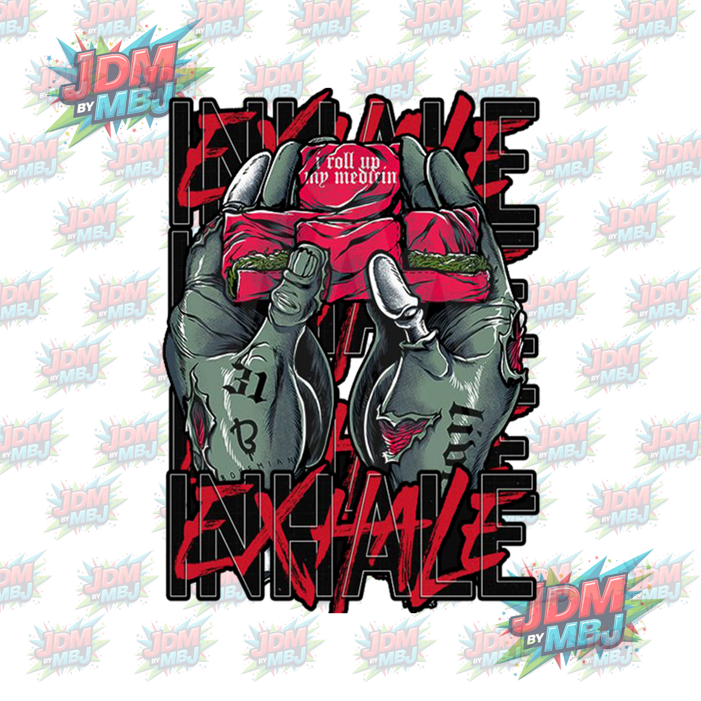 Iron On - Inhale DTF 20cm