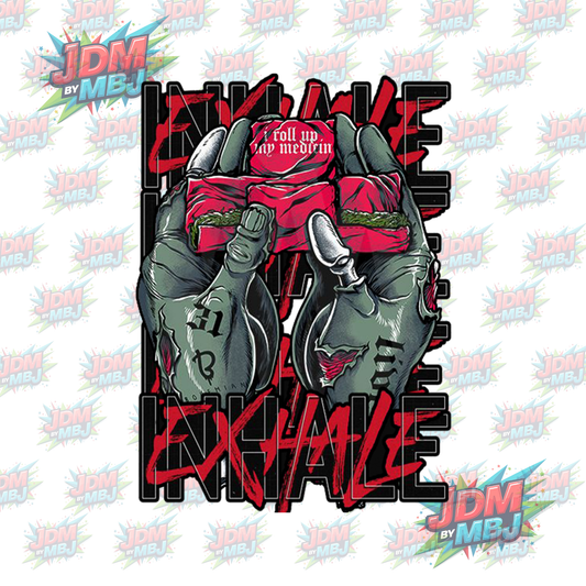 Iron On - Inhale DTF 20cm