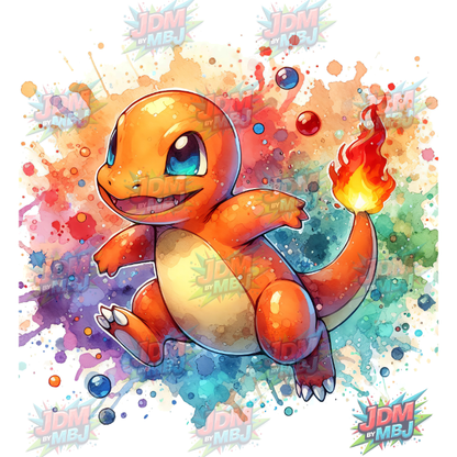 Pegatina termoadhesiva de Pokémon (2) DTF de 25 cm