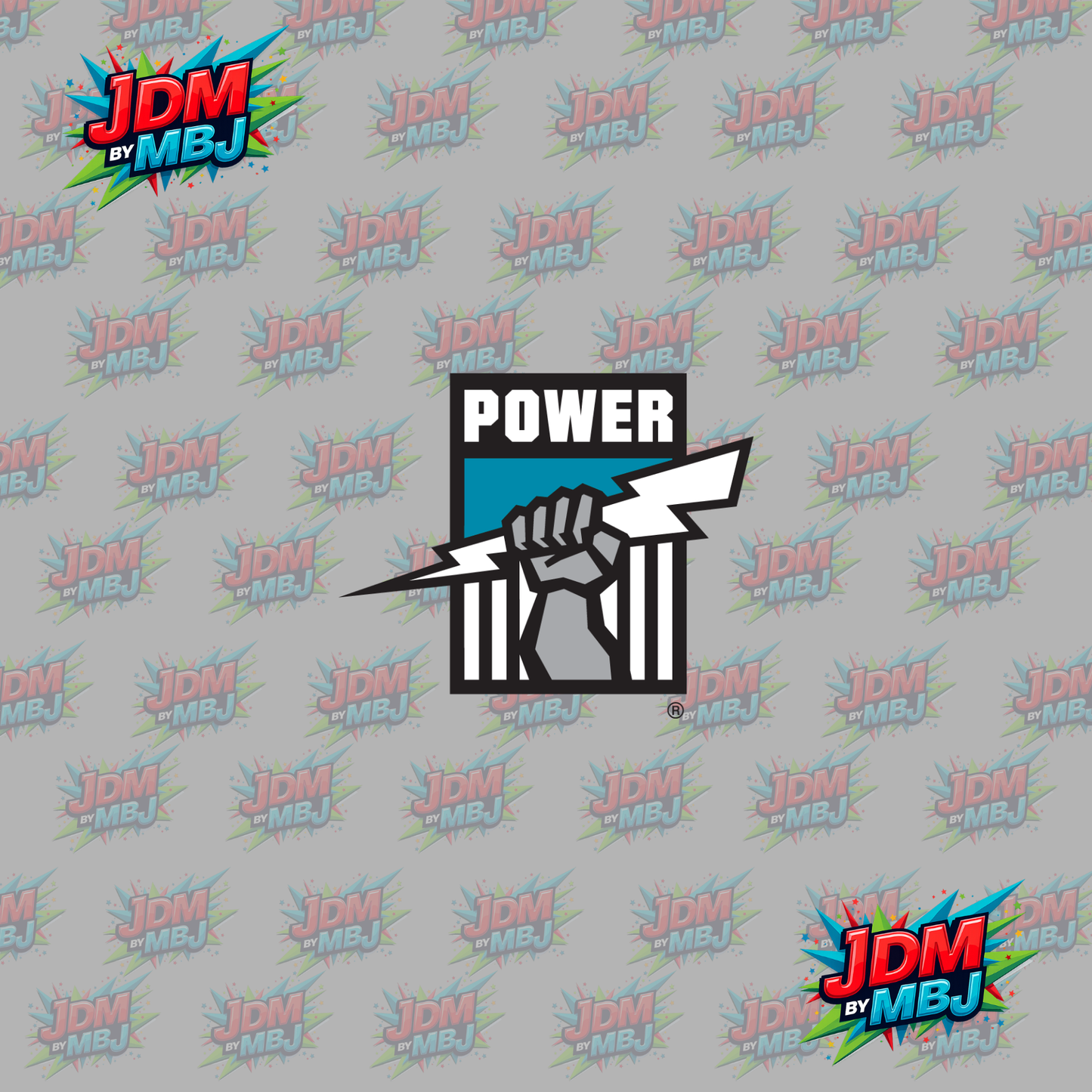 Iron On - Port Adelaide "AFL" DTF 20cm