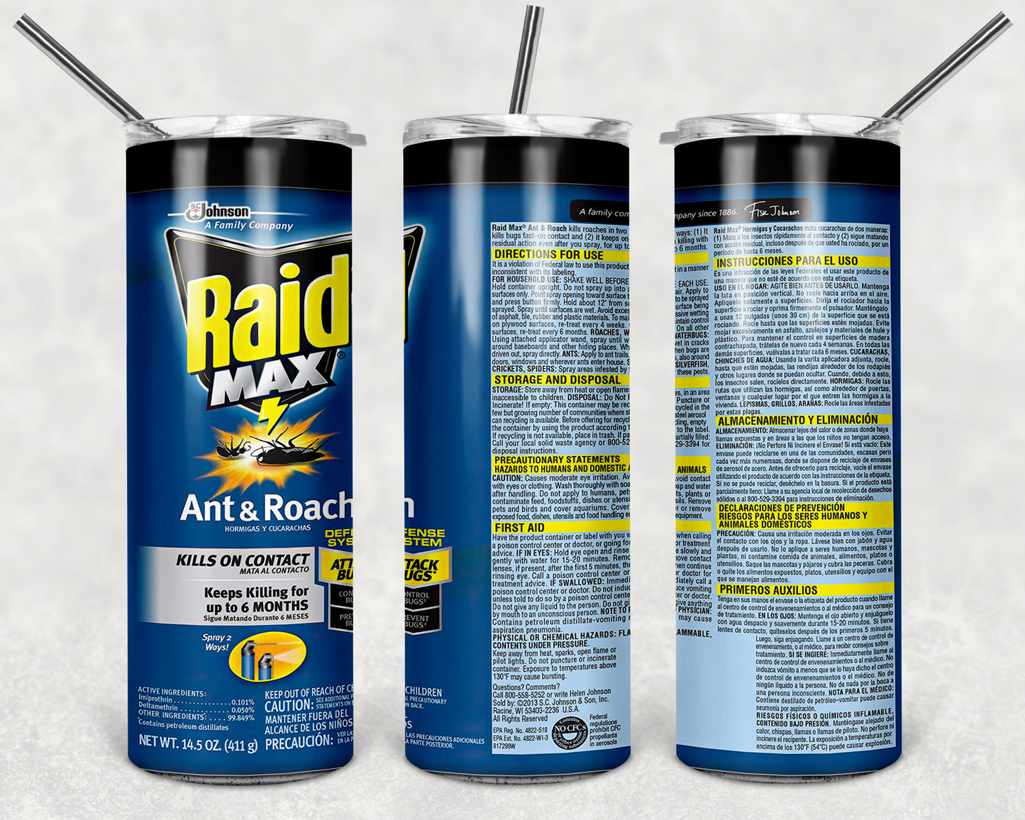 Inspired by RAID Spray Can's Sublimation Prints