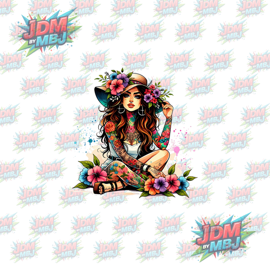 Iron On - Tattoo Girl DTF