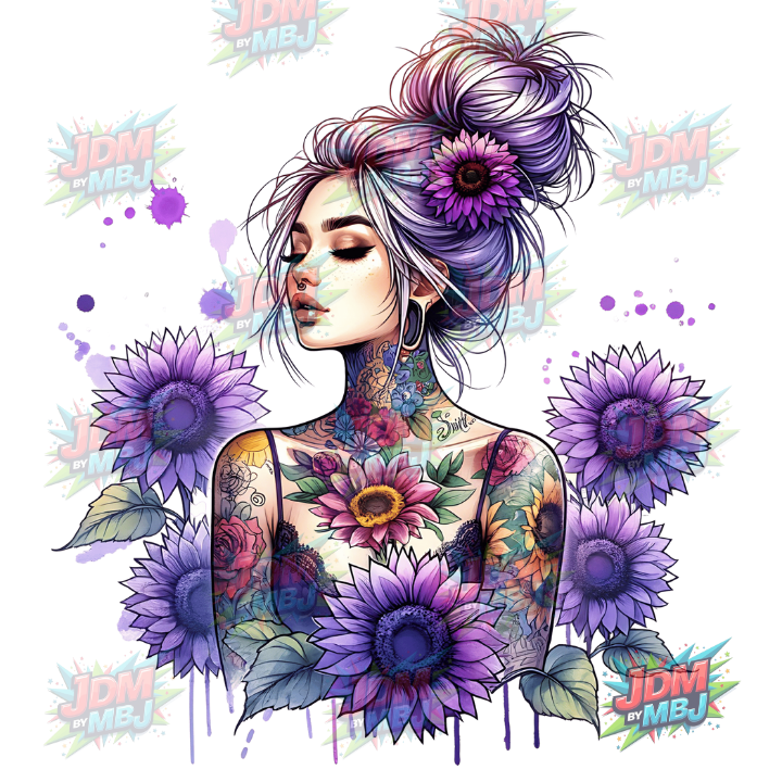 Iron On - Tattoo Girl DTF 25cm
