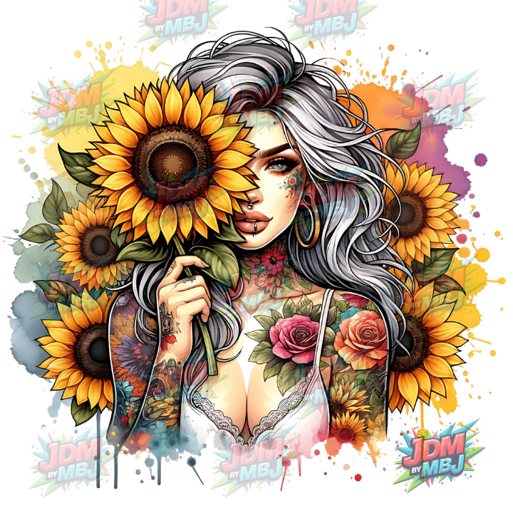 Iron On - Tattoo Girl DTF 25cm