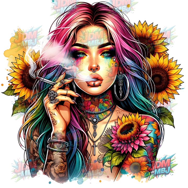 Iron On - Tattoo Girl DTF 25cm