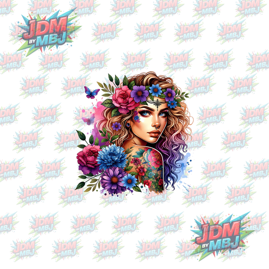 Iron On - Tattoo Girl DTF
