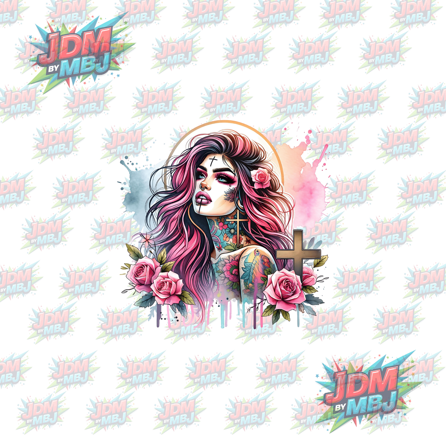 Iron On - Tattoo Girl DTF