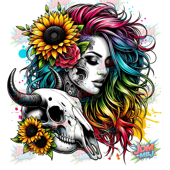 Iron On - Tattoo Girl DTF 25cm