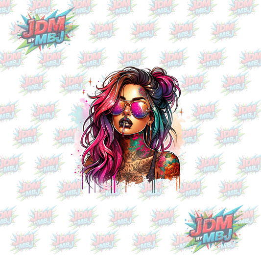 Iron On - Tattoo Girl DTF