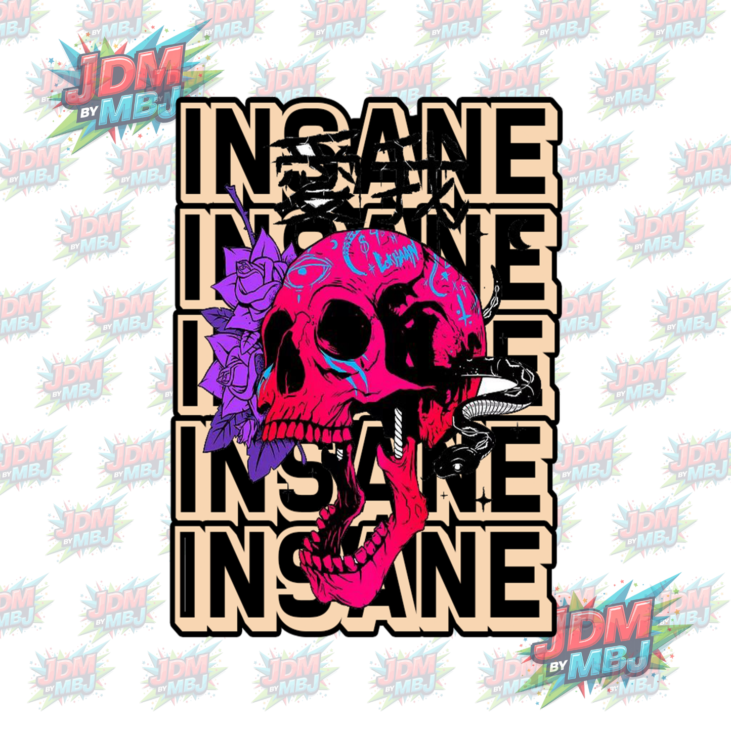 Iron On - Insane DTF 20cm