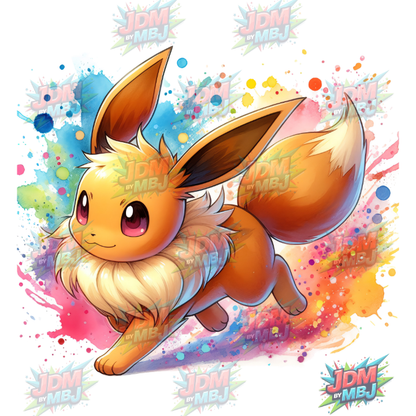 Pegatina termoadhesiva de Pokémon (2) DTF de 25 cm