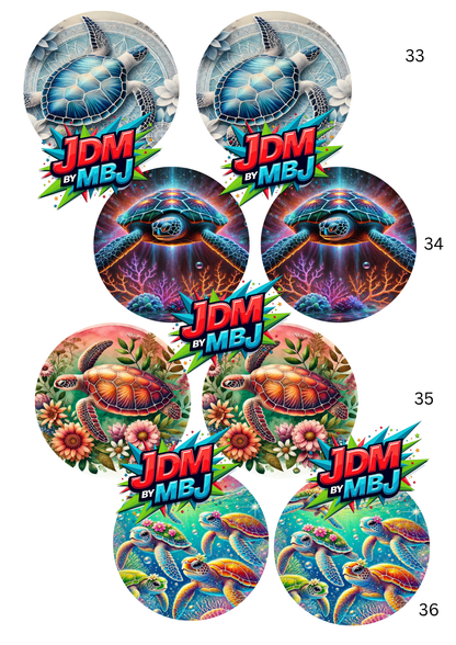 Impresiones por sublimación de posavasos de Turtle Car