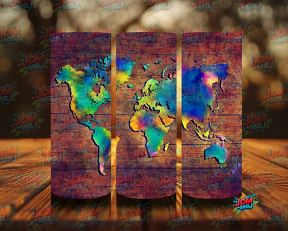 Inspired by World Maps Sublimation Prints