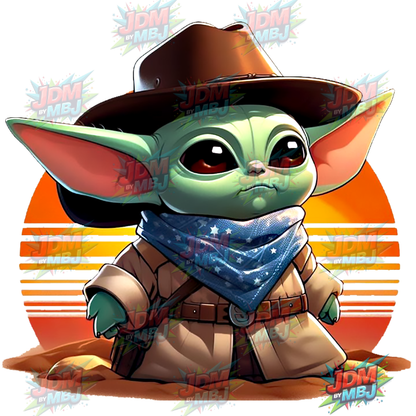 Vinilo termoadhesivo Baby Yoda DTF de 25 cm