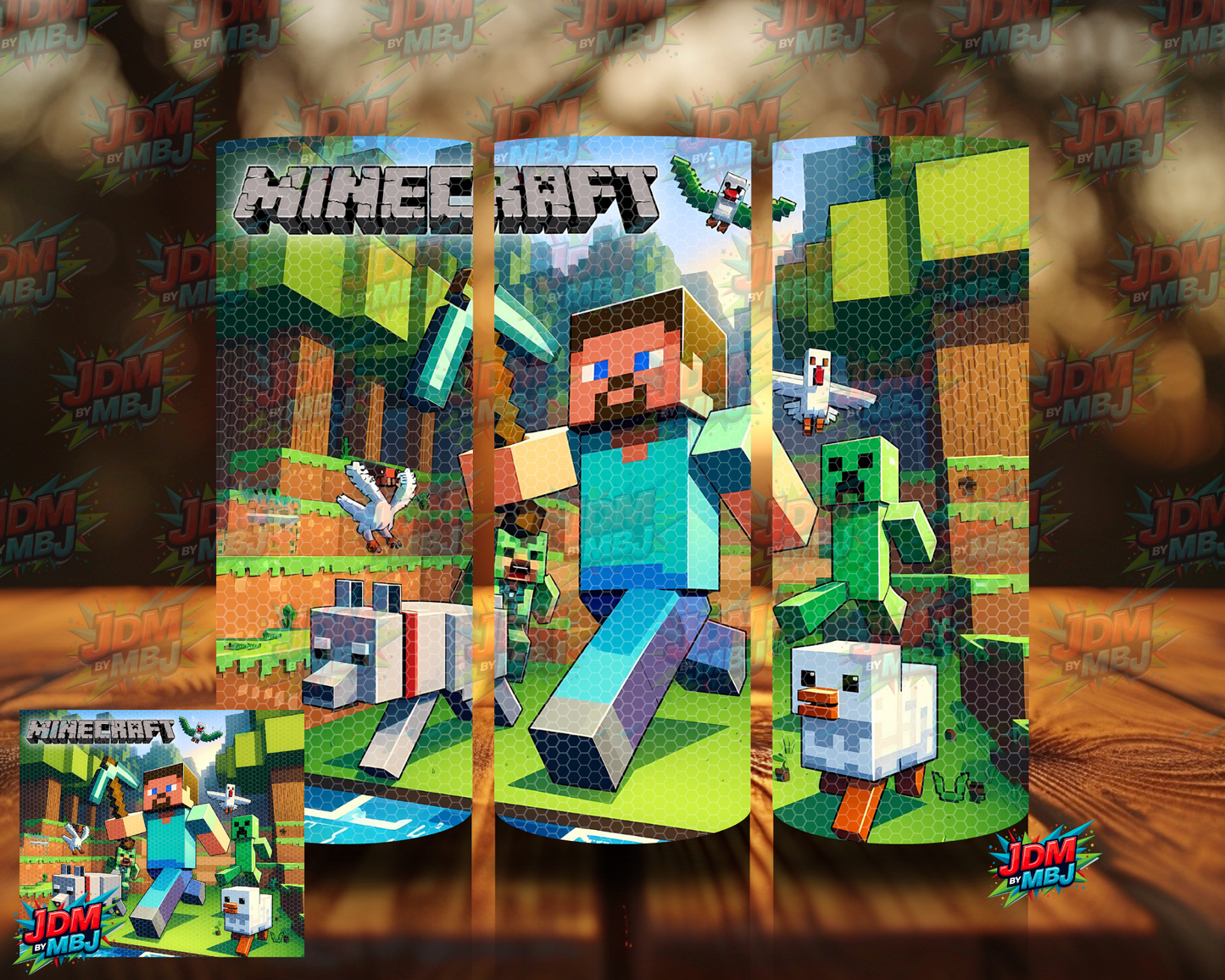 Rhinestone Minecraft 20oz Sublimation Prints