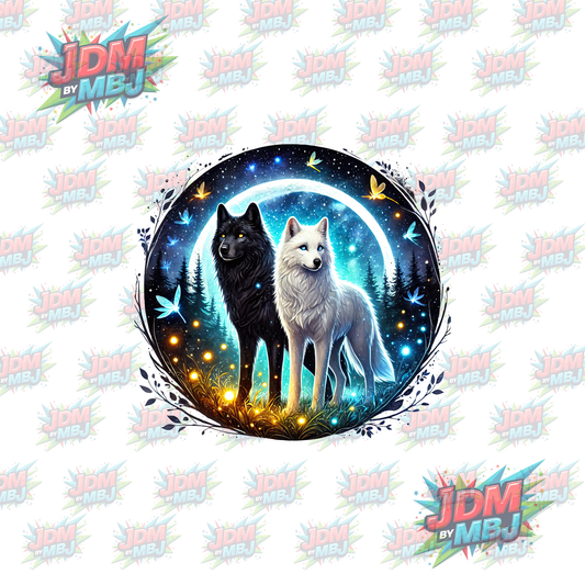 Transferencia térmica - Lobo misterioso DTF 25 cm