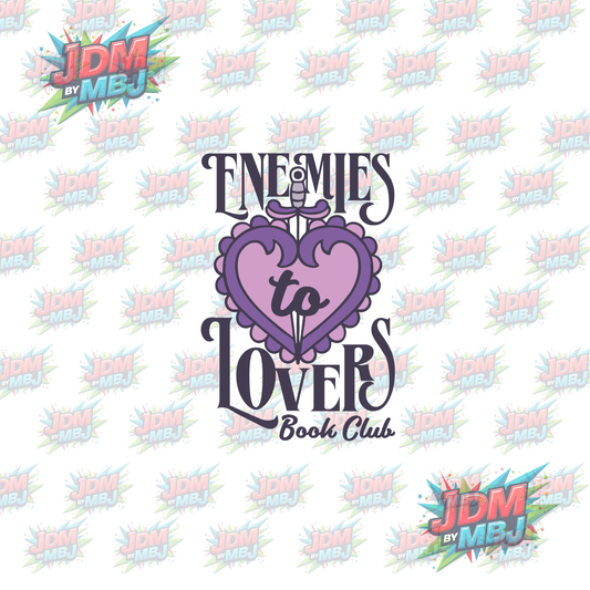 Iron On - Enemies to Lovers "Book Club Sward" DTF 20cm