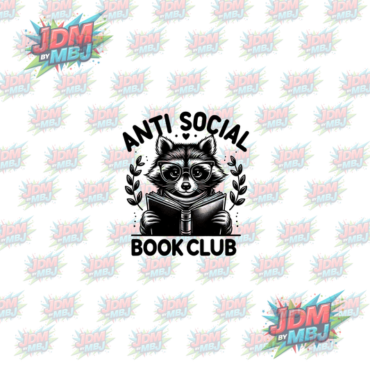 Iron On - Anti Social Book Club "Fox" DTF 20cm