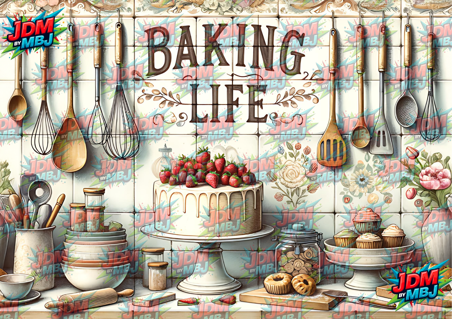Baking Life Cutting Board Sublimation Prints