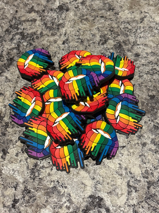 Inspired by Rainbow Lips Dripping Shoe Charm's