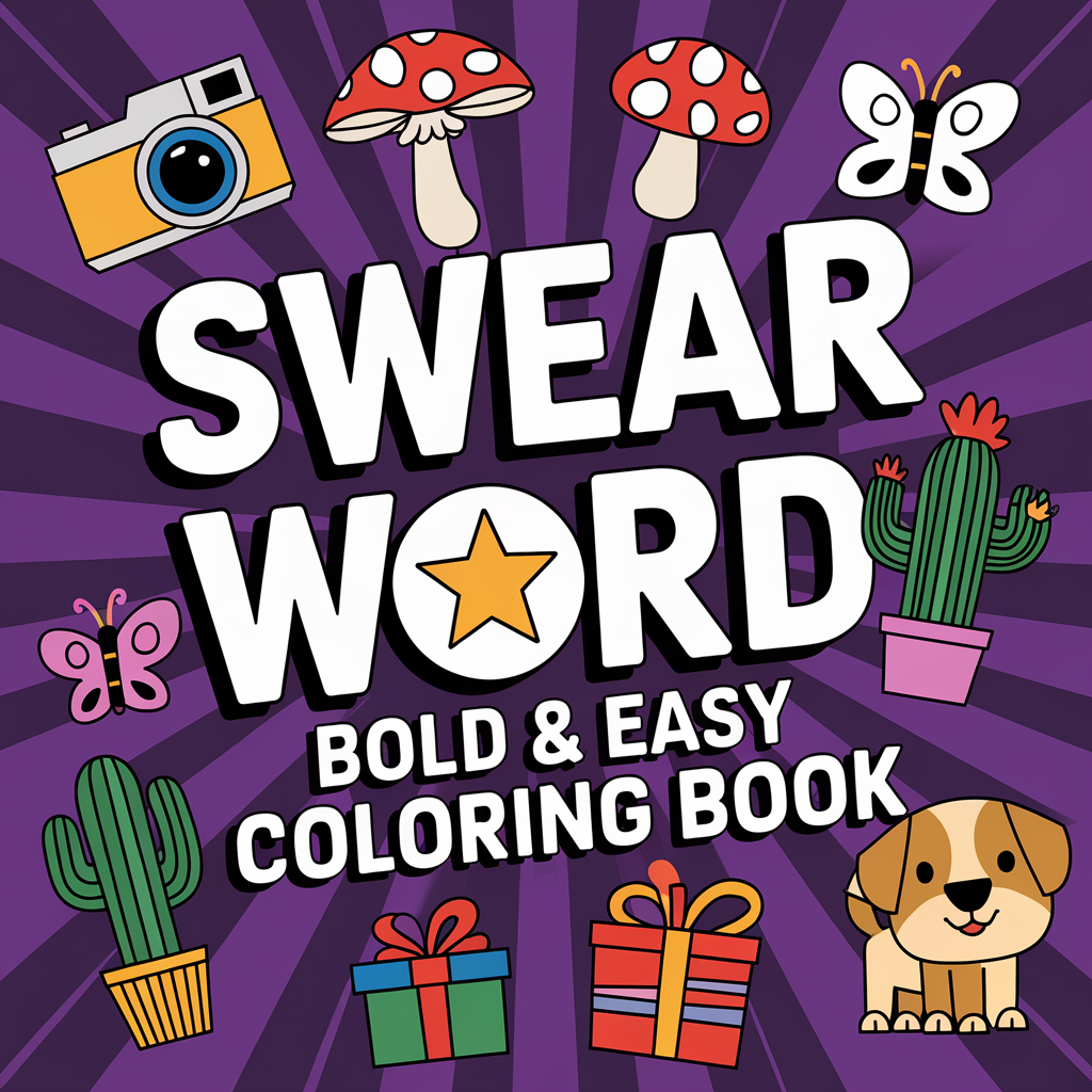 Swear Words "Bold & Easy" Volume 5 Digital Colouring Pages