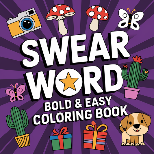 Swear Words "Bold & Easy" Volume 5 Digital Colouring Pages