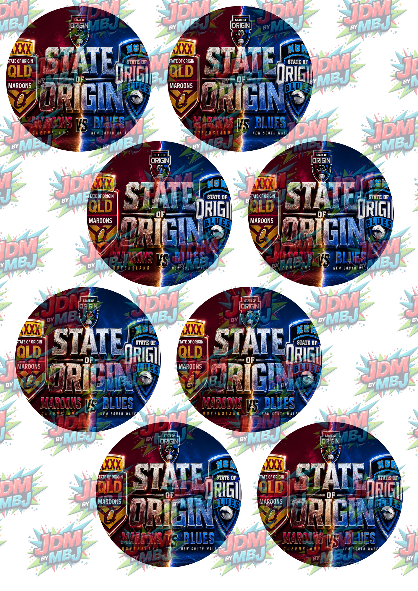 Inspired by State of Origin Sublimation Prints