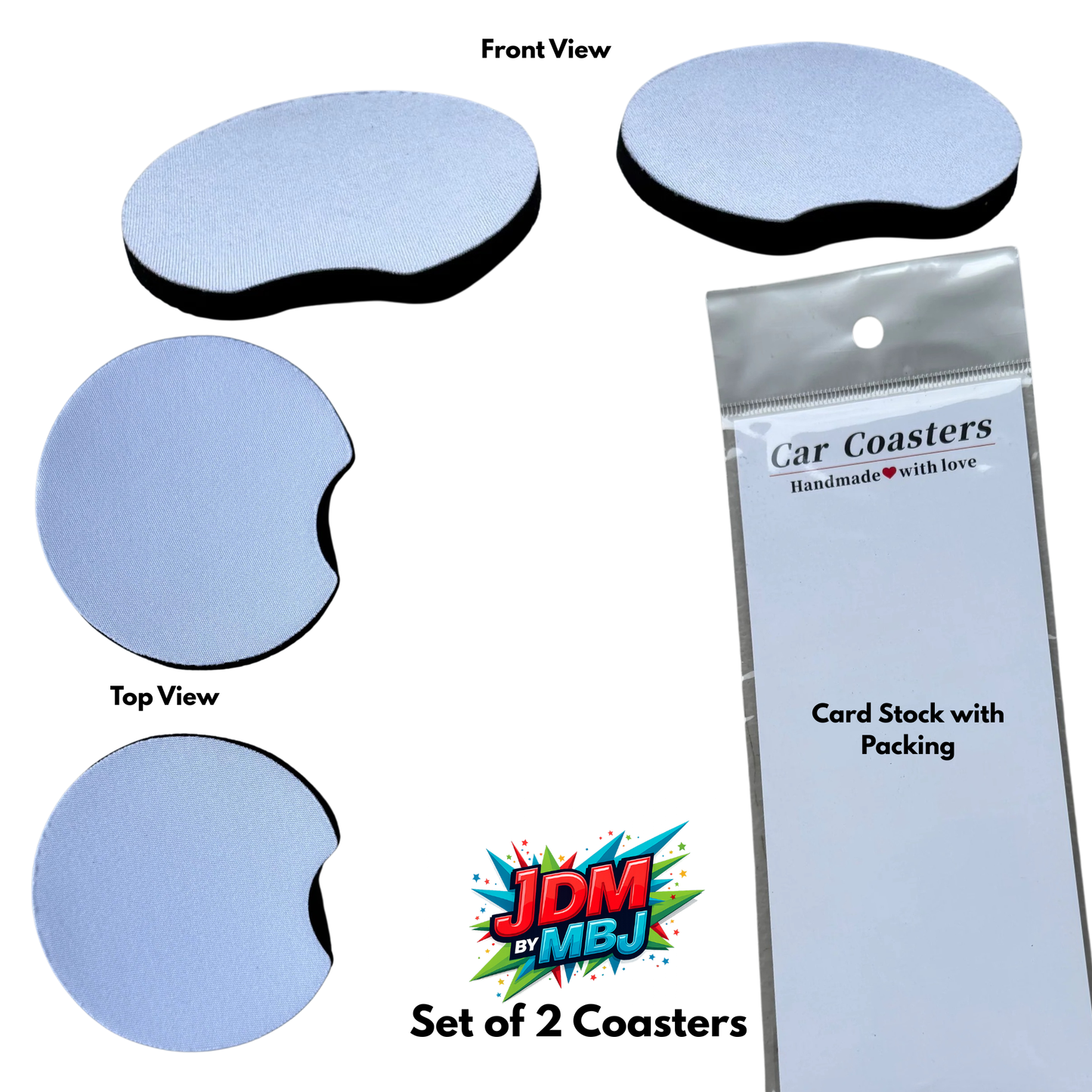 Sublimation Car Coasters – Pack of 2