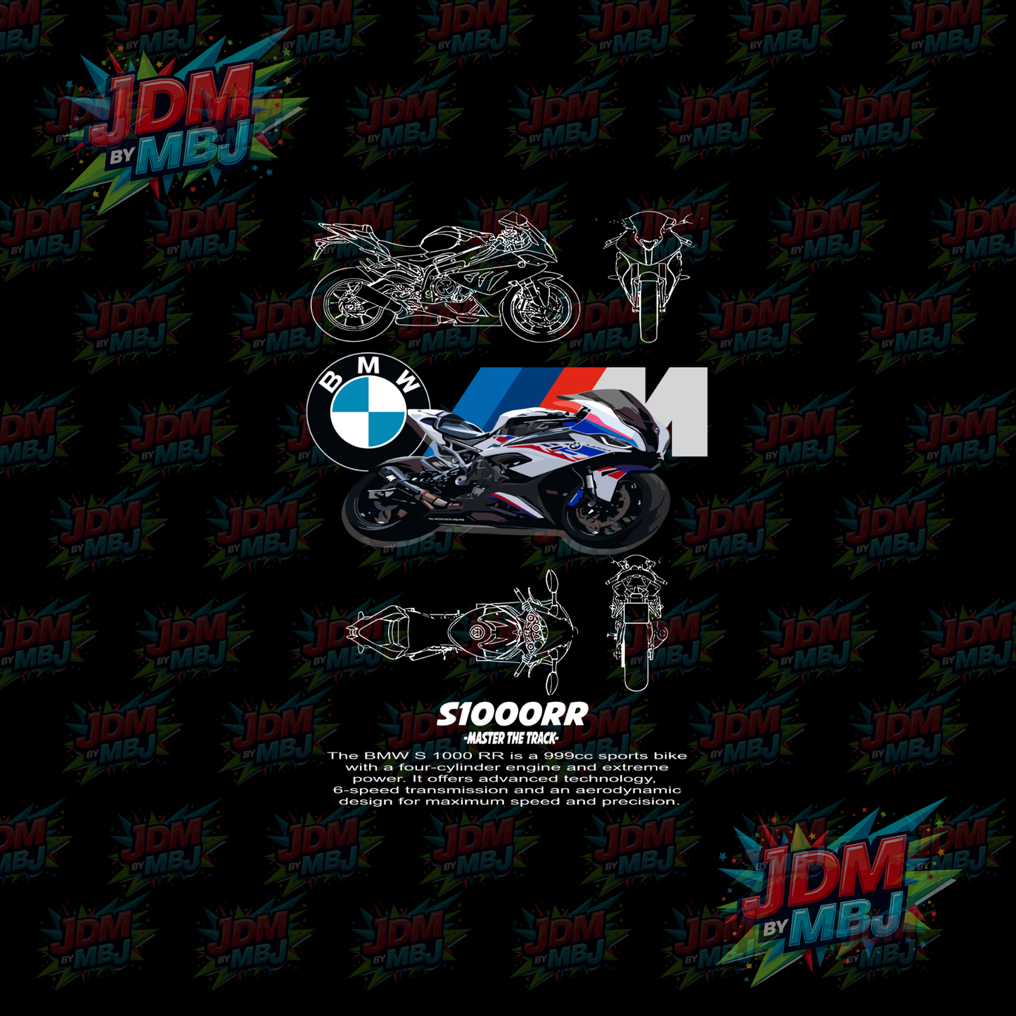 Iron On - Motorcycle  DTF