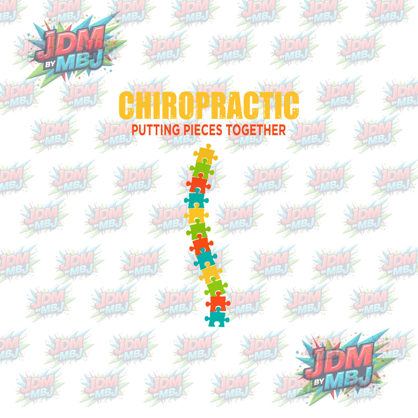 Iron On - Chiropractic 'Putting Pieces Together' DTF