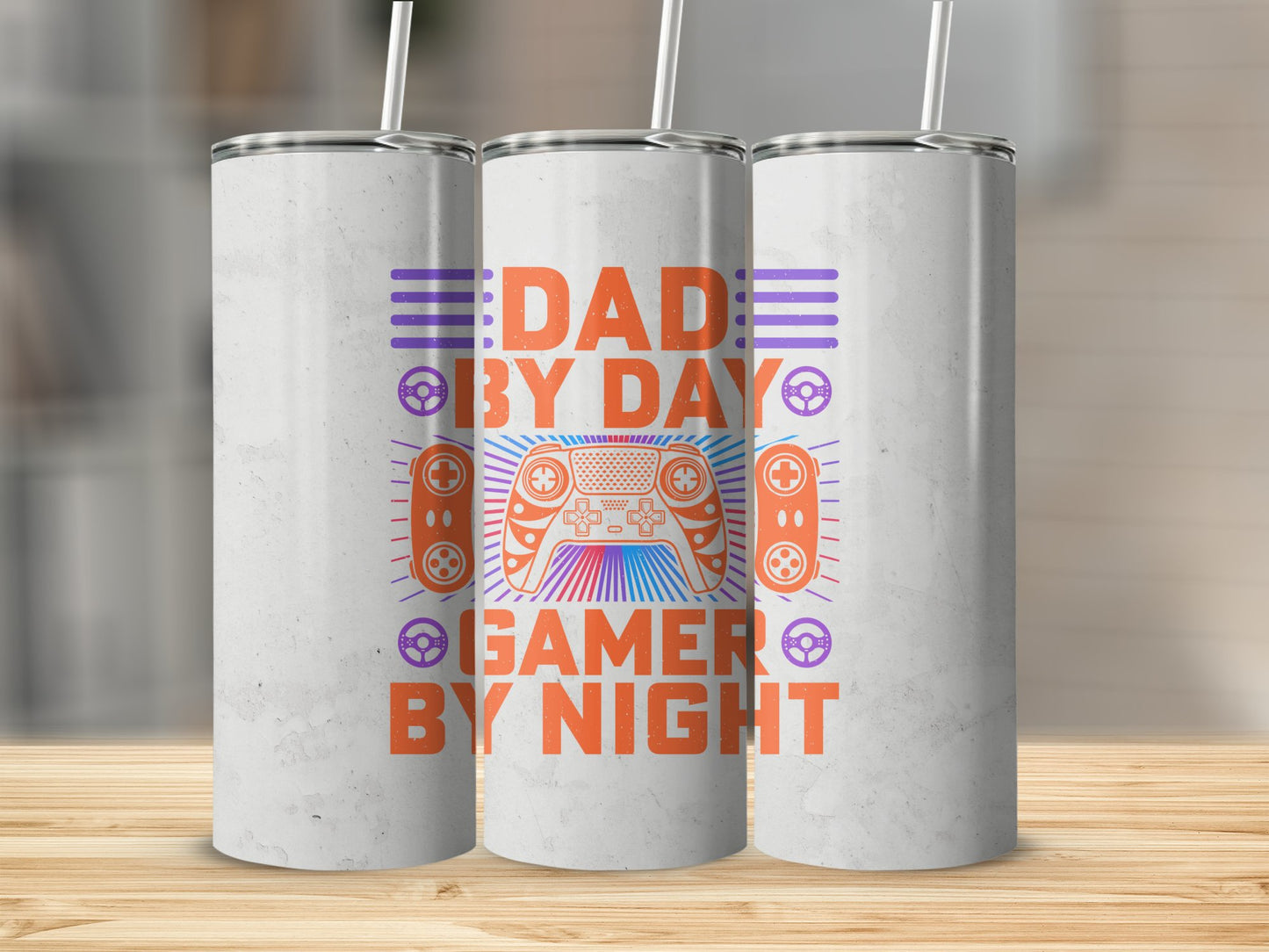 Dad by Day, Gamer by Night Sublimation Prints