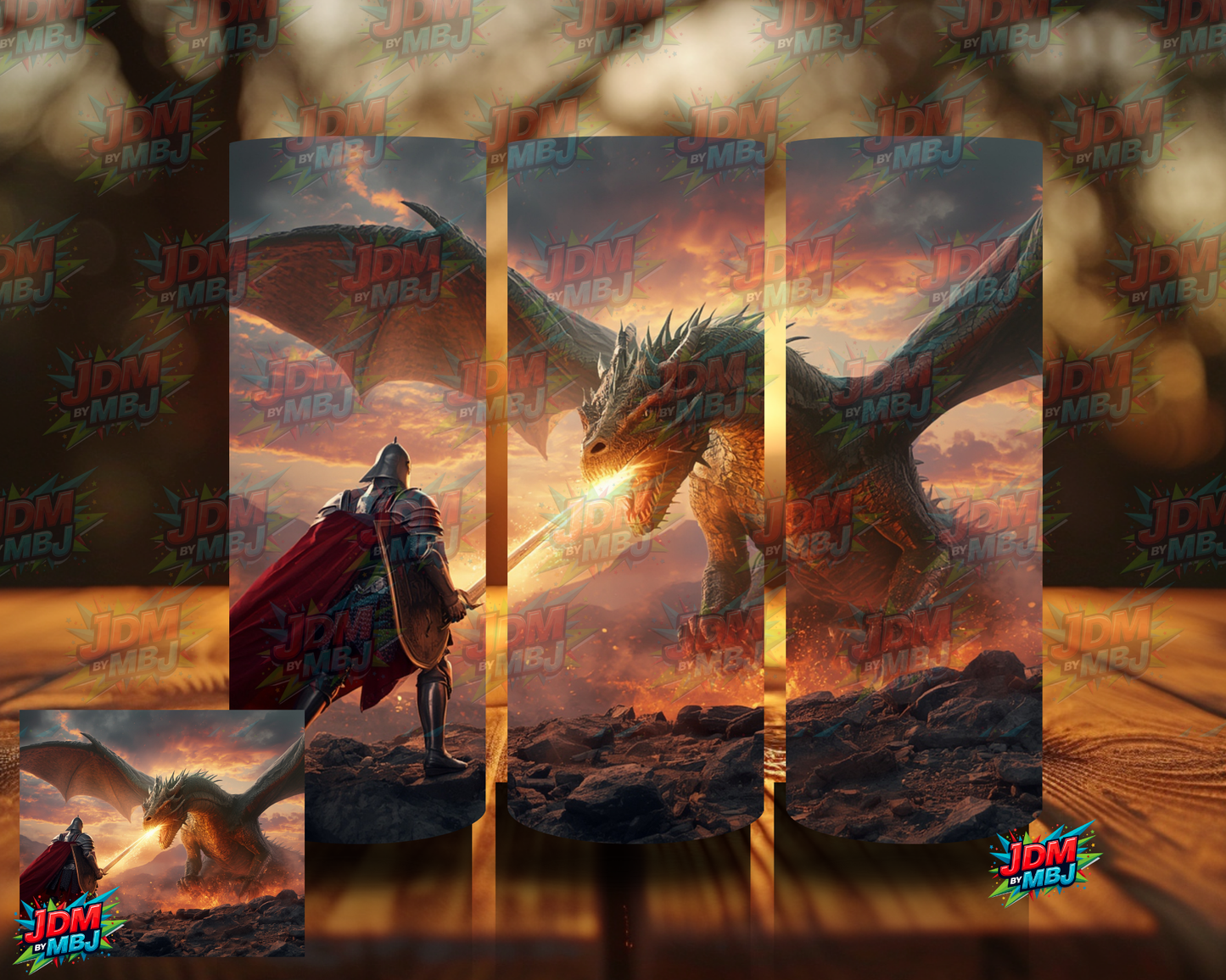 Inspired by Knight & Dragons Sublimation Prints