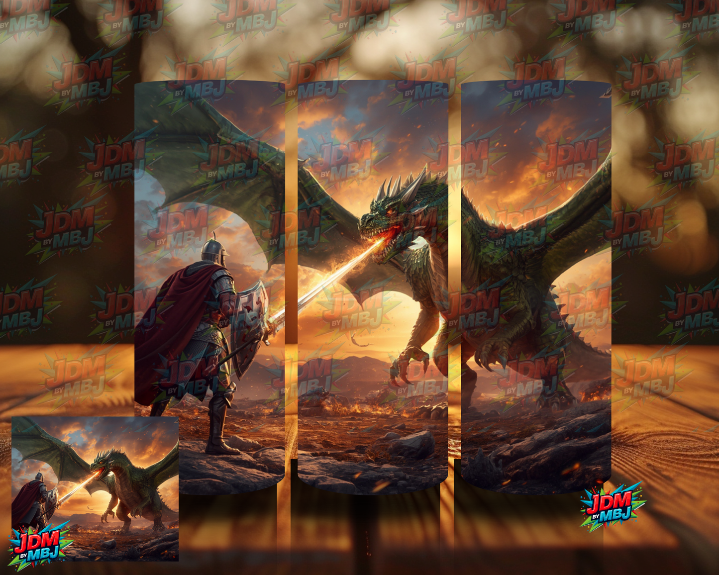 Inspired by Knight & Dragons Sublimation Prints