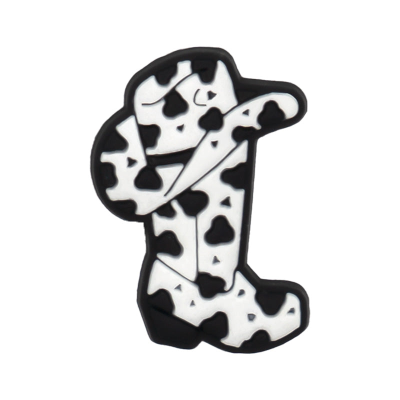 Black & White Cowboy Boot Shoe Charm's