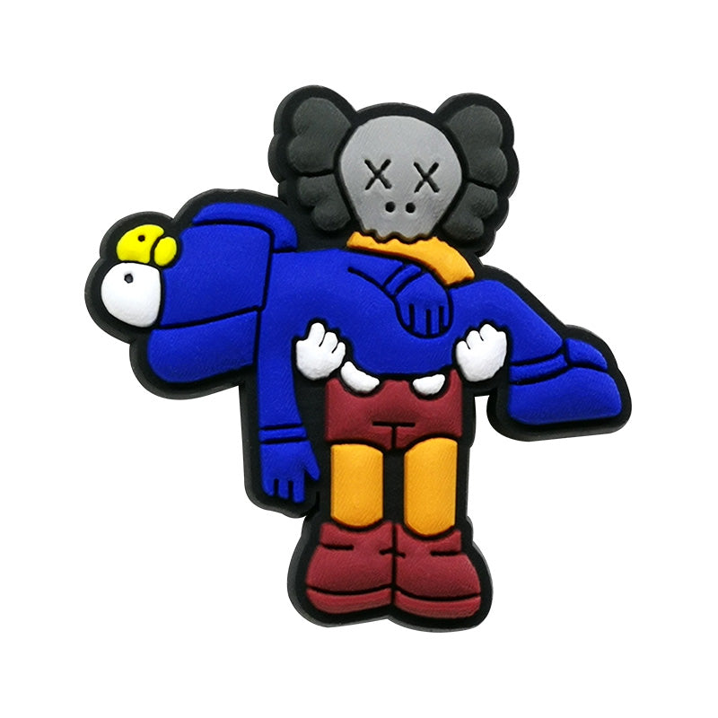 Inspirado en los adornos para zapatos de KAWS