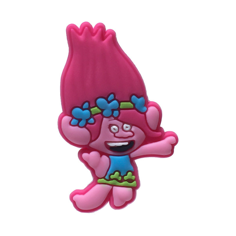 Inspirado en los adornos para zapatos de Trolls
