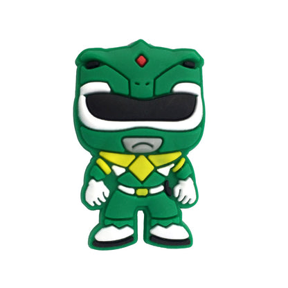 Inspirado en los adornos para zapatos de los Power Rangers