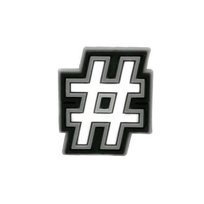 Charms para zapatos con letras blancas