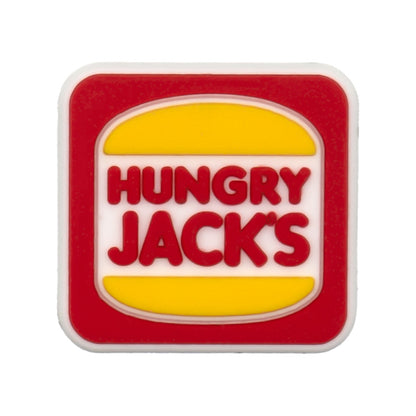 Adornos para zapatos inspirados en el logotipo de una marca de comida rápida