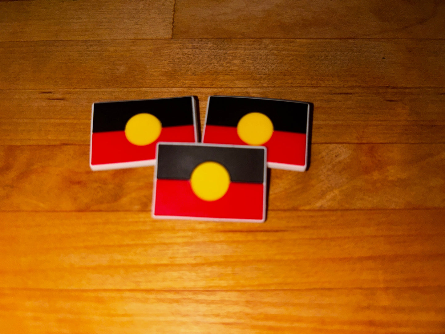 Inspired by Aboriginal Flag Shoe Charm's