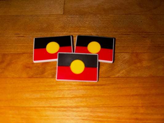 Inspired by Aboriginal Flag Shoe Charm's