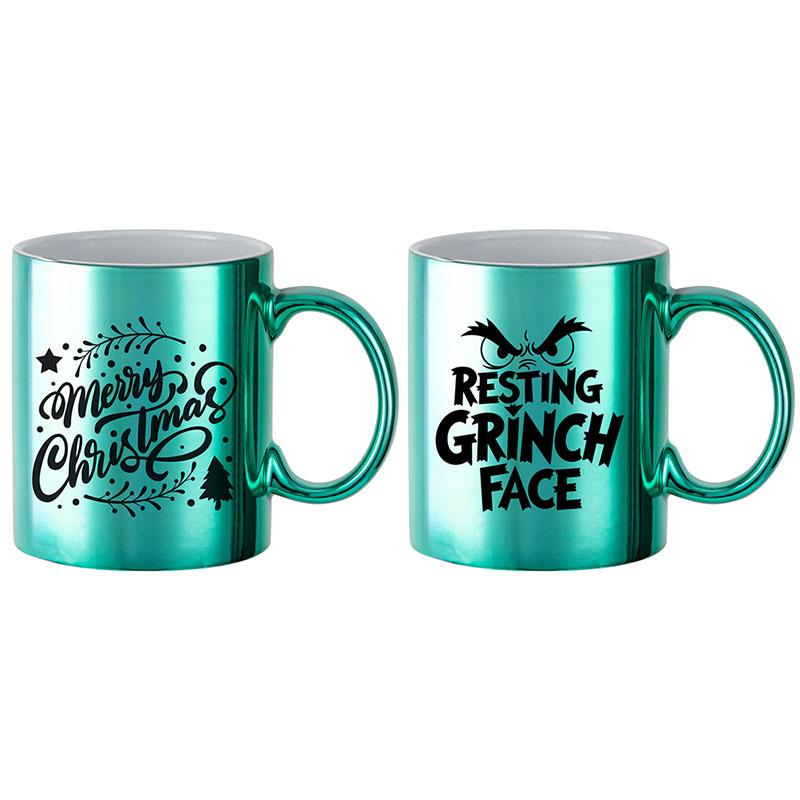 Christmas Mug Green "Resting Grinch Face"