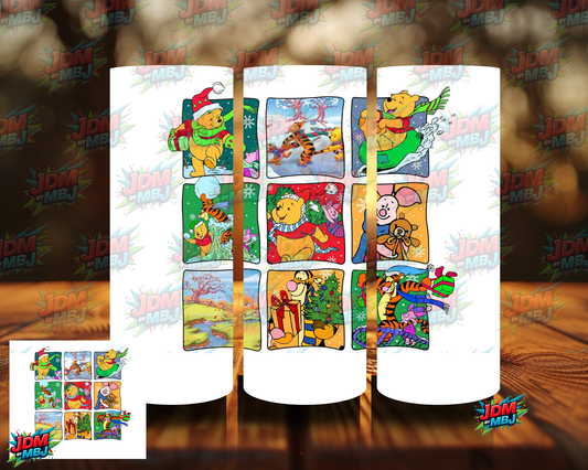 Inspired by Winnie the Pooh Christmas Sublimation Prints
